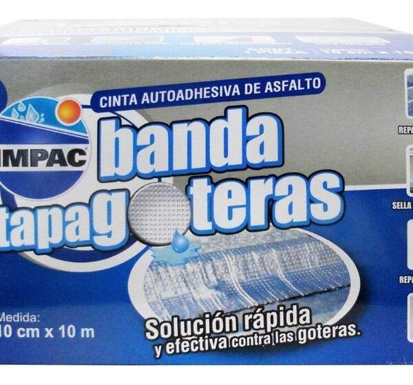 Tapagoteras Impac Asfalto 10cm X 10m Rollo