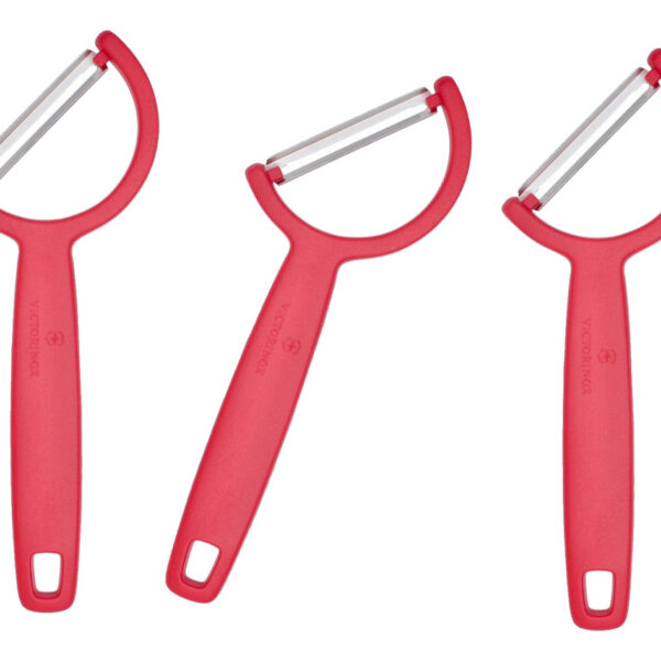 Victorinox Pelador Recto, Un Solo Filo Color Rojo 3 Piezas
