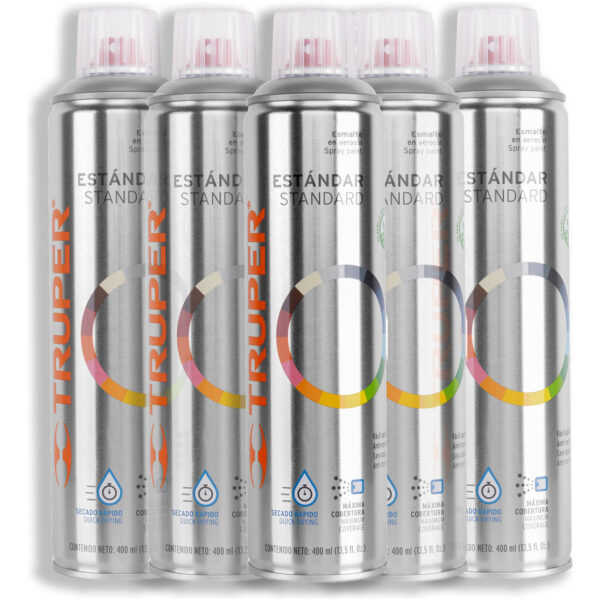 Esmalte Aerosol Transparente Truper 19036 Paq. De 5 Piezas