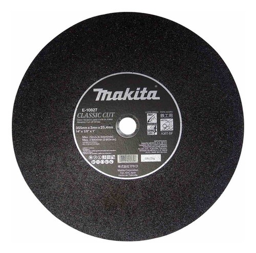 Disco De Corte 14 X 1/8 X 1 Makita Etiqueta Negra 25 Pz