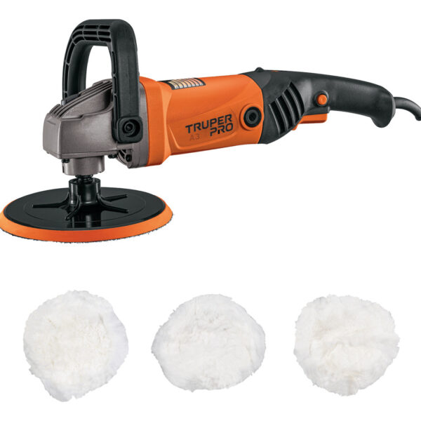 Pulidora Para Auto 7'', 1200 W, Color Naranja, Velocidad Variable Truper Pula-7a3