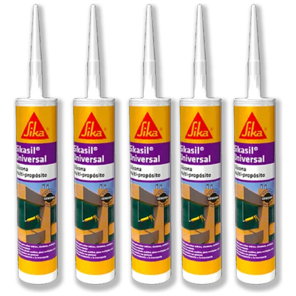 Sika Sikasil Universal 280ml Silicona Multi Proposito 5 Pz