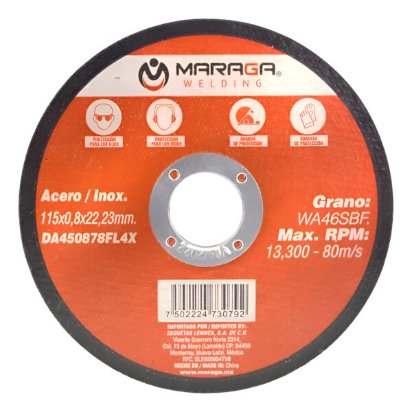 Disco De Corte Maraga 4 1/2 PuLG. Paquete 200 Pz