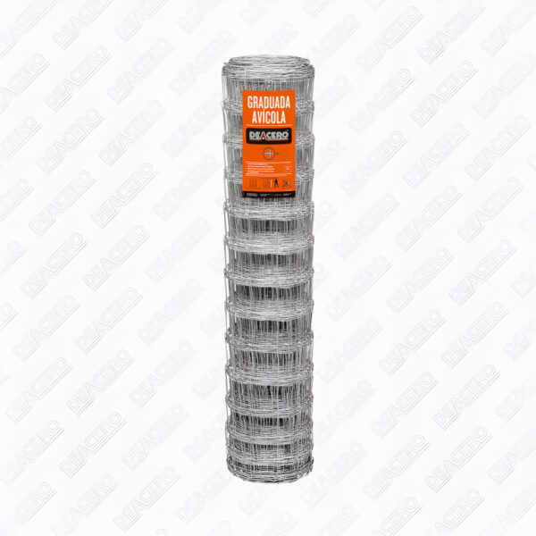 Malla Graduada Avícola 1.22 X 50 Metros Calibre 14.5 Deacero
