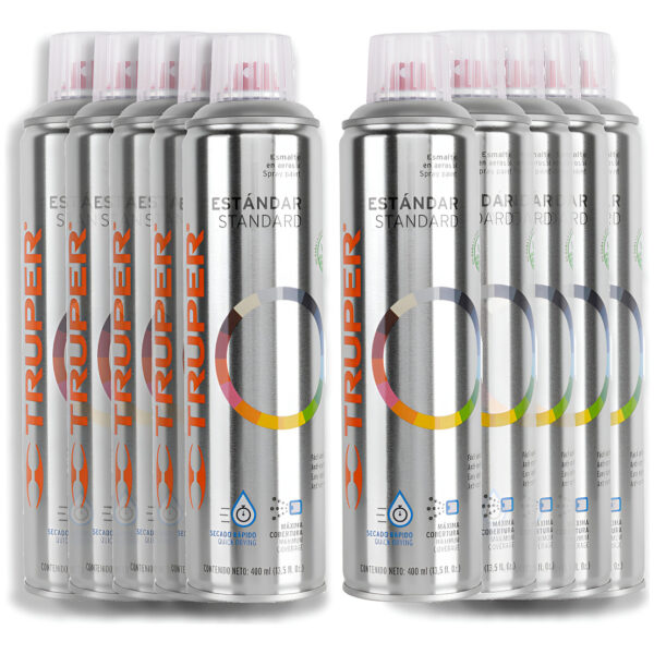 Esmalte Aerosol Transparente Truper 19036 Paq. de 10 Piezas