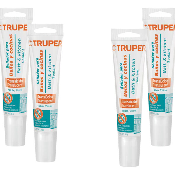 Sellador Translúcido Baño Y Cocina 85gr 4 Pz Truper 18567
