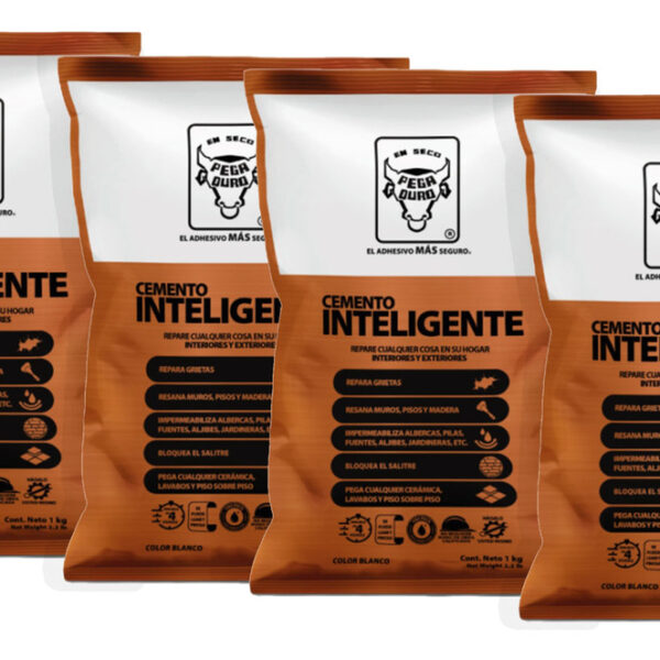 Cemento Inteligente Pegaduro Multiusos 4 Bolsas De 1 Kg
