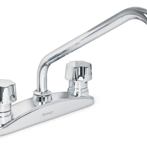 Mezcladora Para Fregadero Manerales Metálicos Curva Foset