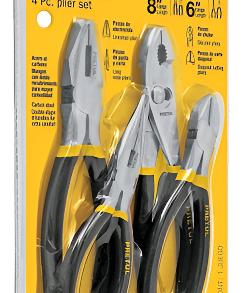 Juego De 4 Pinzas Combinadas Pretul