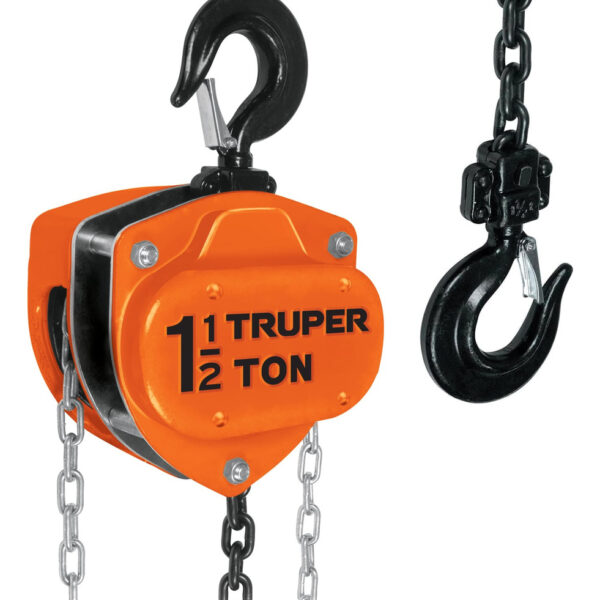 Polipasto 1.5 Ton Cadena 3.29 Mts Truper 16825