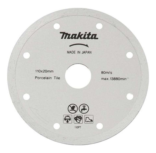 Disco Diamante Makita Rin Continuo 4 3/8 Para Corte Fino