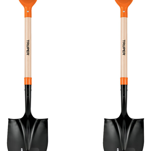 Pala Redonda Mango Madera Puño Y T-2000 Truper 17160 - 2 Piezas