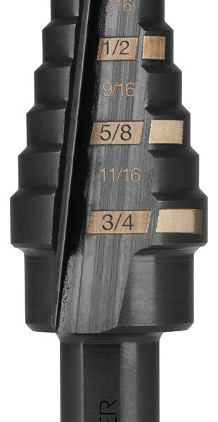 Broca 9 Escalones Para Metal 1/4 - 3/4 Zanco 3/8 Truper