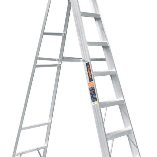 Escalera Tijera 7 Pasos En Aluminio Con Bandeja Truper 10337