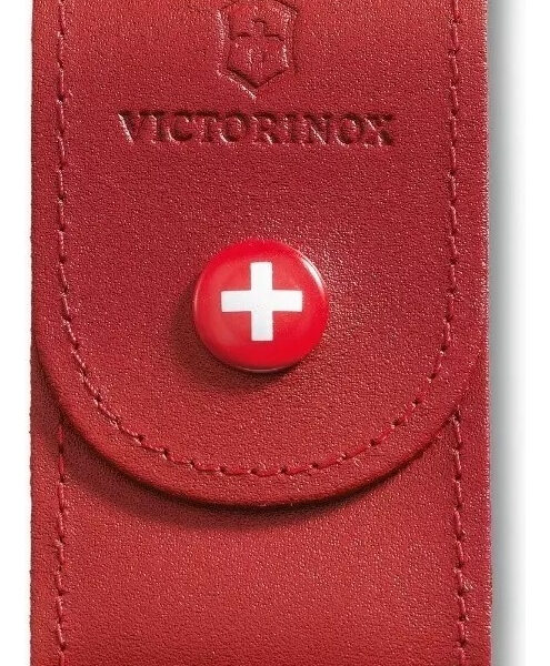 Funda Victorinox Para Navaja Swisschamp Piel Roja Color Rojo