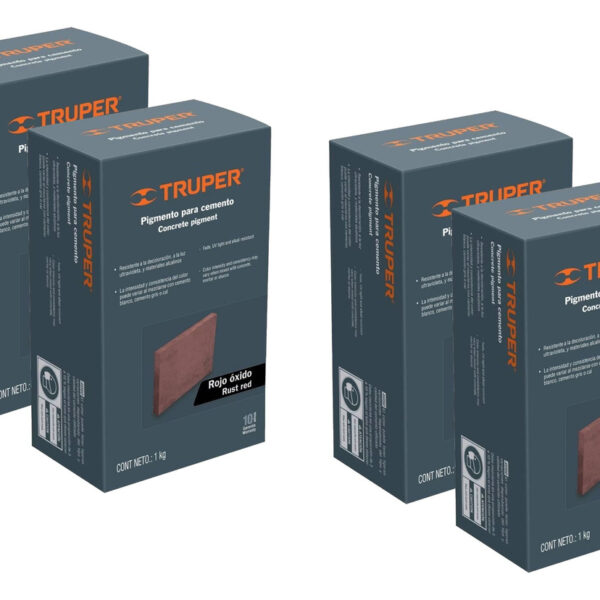 Pigmento Para Cemento Truper 18074, Rojo Óxido 4 Piezas
