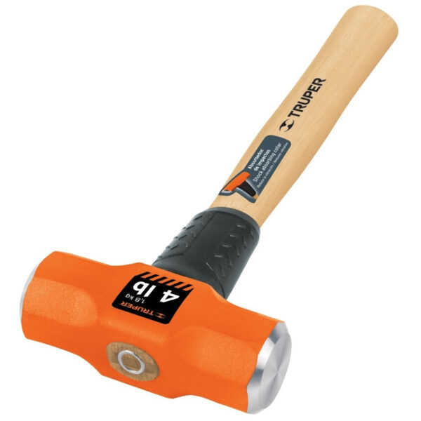 Marro Octagonal 4 Lb, Mango De Madera 12', Truper 2 Piezas