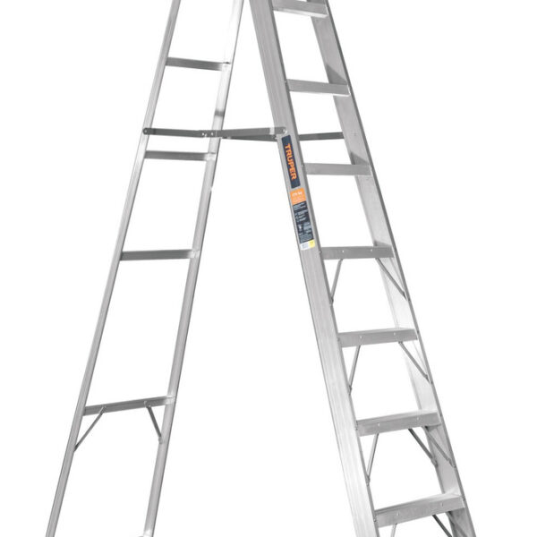 Escalera De Aluminio Tijera Truper 10436 9 Escalones 3.05 M