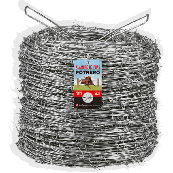 Alambre De Púas Potrero Calibre 12.5 335 Mts Galvanizado