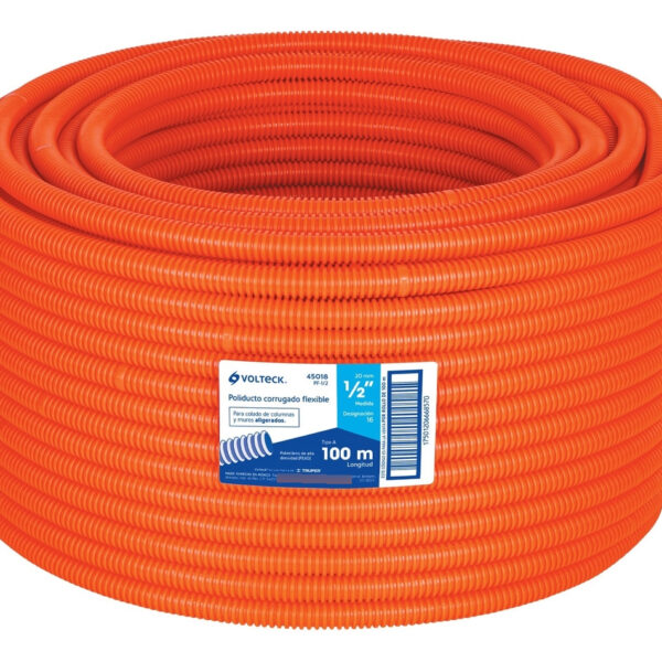 Poliducto 1/2 Corrugado Flexible Sin Guía Rollo 100 Metros