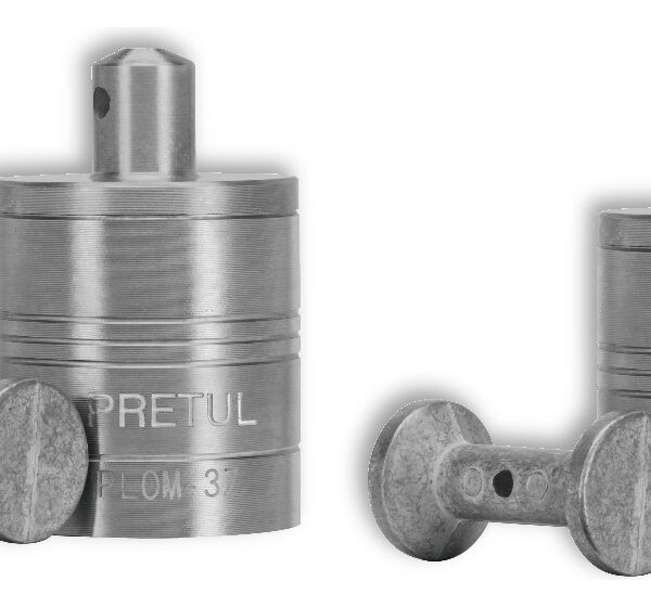 Plomada Metálica De 340 G Con Centro, Pretul 2 Piezas