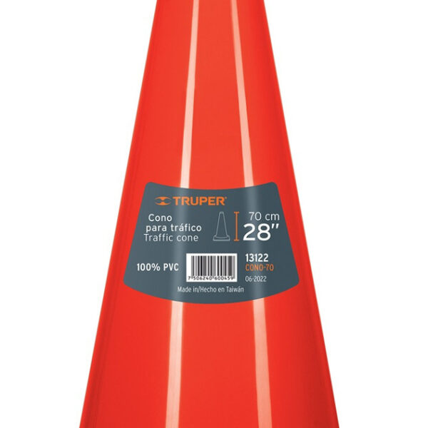 Cono De Precaución De 70 Cm Truper 13122