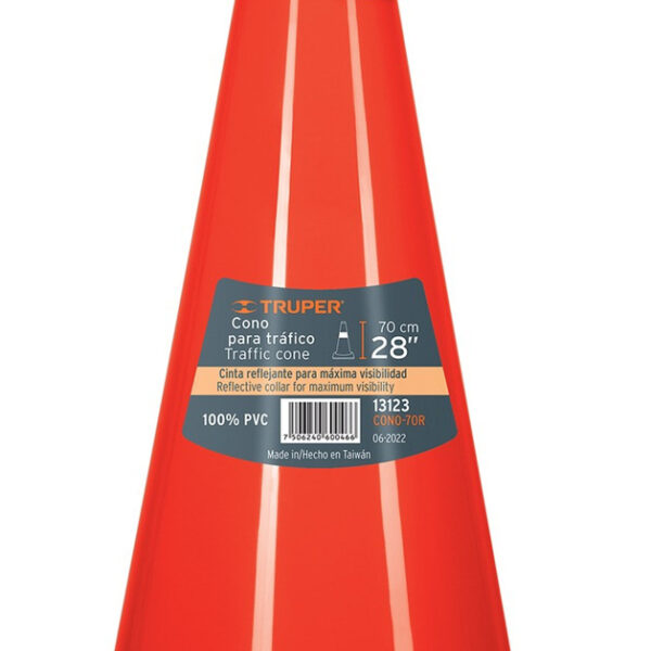 Cono de Precaución Truper 13123 70 cm PVC con Reflejante