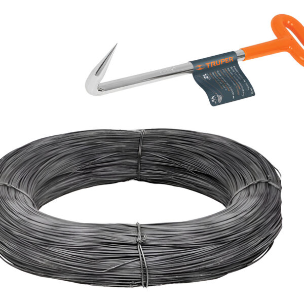 Kit Alambre Recocido 10kg y Amarrador De Varilla Truper 12815
