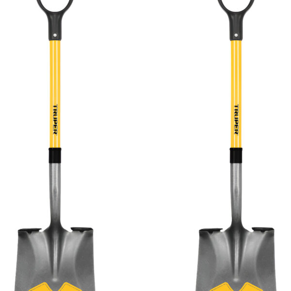 Pala Cuadrada Mango Fibra De Vidrio Puño Y Truper