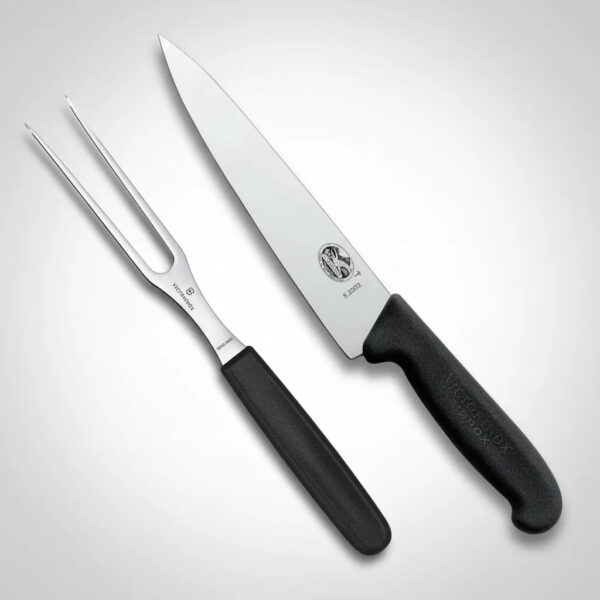 Kit Cuchillo Y Tenedor Para Trinchar Carne Victorinox