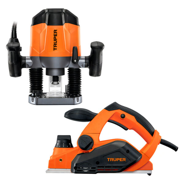 Combo Router 1200w 1-3/4 Hp Y Cepillo Eléctrico 3-1/4¨ 850w