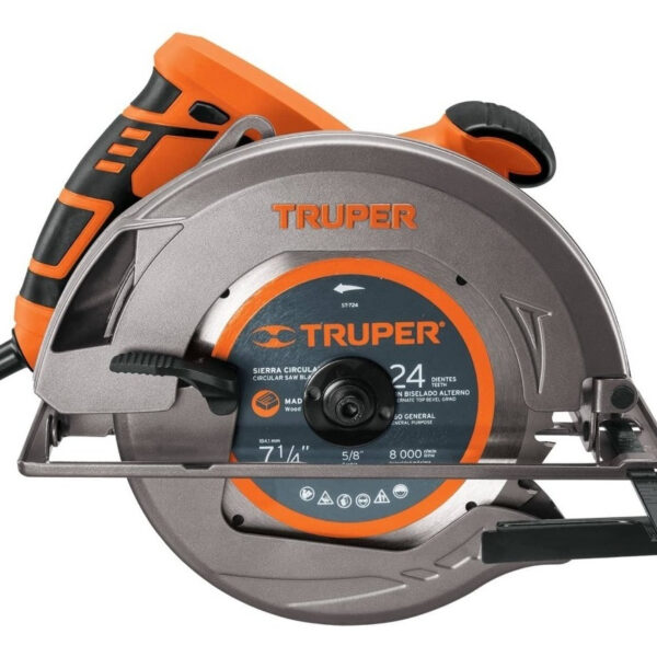 Sierra Circular Eléctrica Truper Professional Sici-7-1/4a3 18.5cm 1750w Naranja 60hz