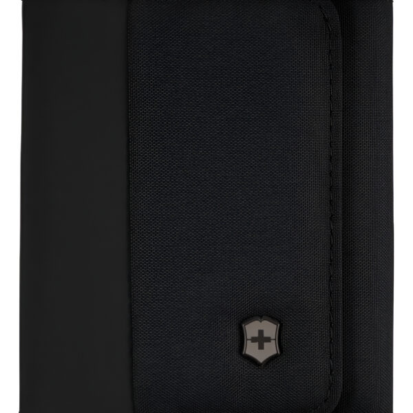 Victorinox Cartera De Tres Pliegues Travel Essentials Rfid Color Negro Diseño De La Tela Liso