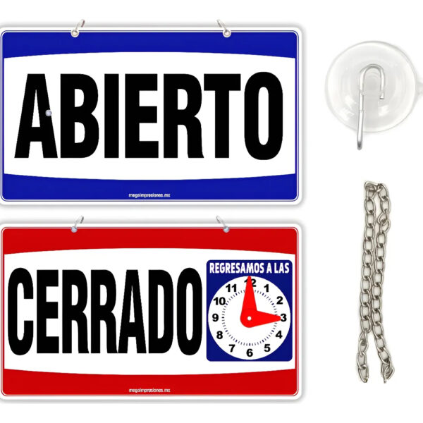 Letrero ''abierto/cerrado'' 28 X 12 Cm Truper 18239