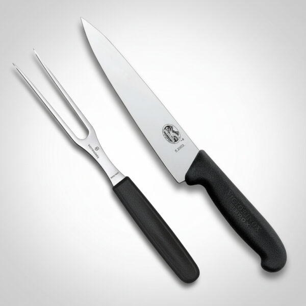 Kit Cuchillo Y Tenedor Para Trinchar Carne Victorinox